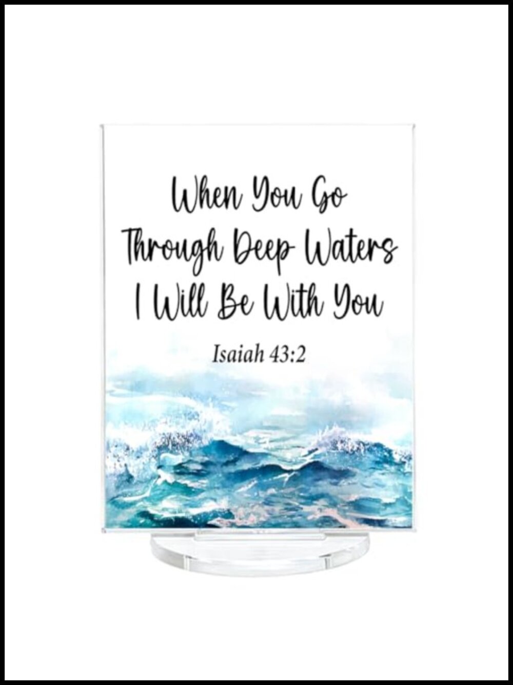 Acrylic Bible Verse Desk Plaque Inspirational Home Decor